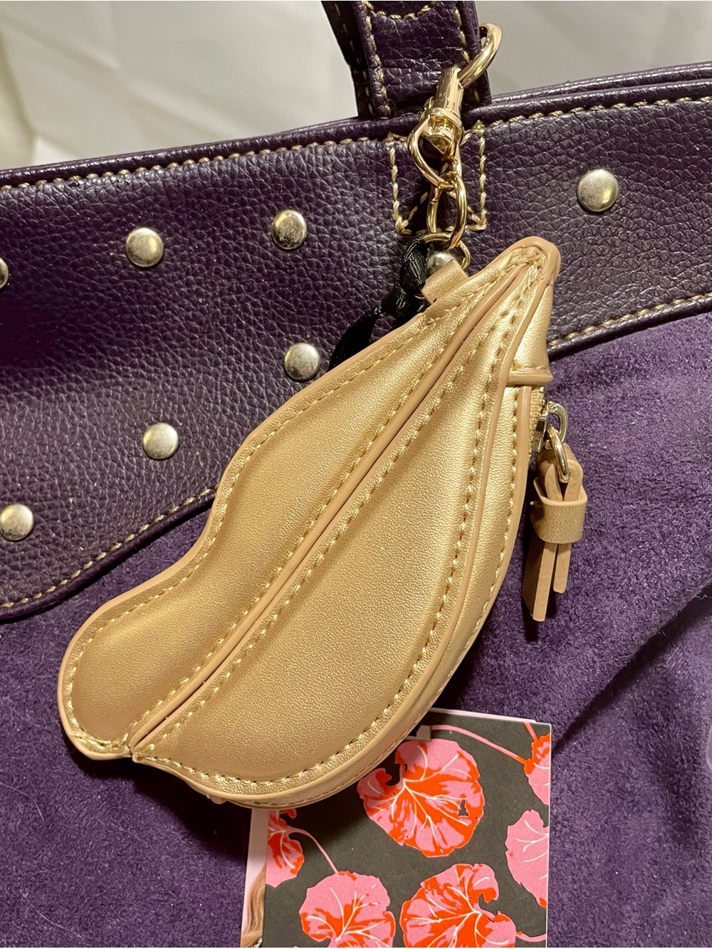 Gold Lips Coin Purse Pouch & Bag Charm by Diane von Furstenberg, NWT💋Limited Ed.